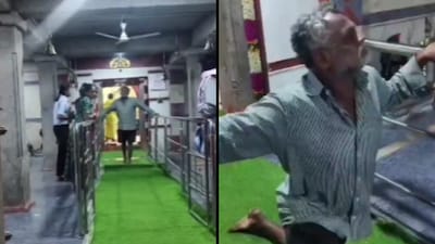 Narayanappa pretended to be possessed by a deity. (Image: X/@Deb_livnletliv)