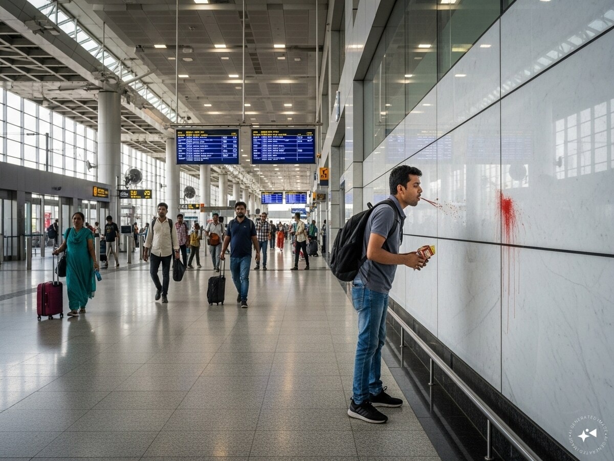 Lucknow modern railway station news, Gomti Nagar Railway Station gutka stains, airport‑like railway station India, Indian railways civic sense issue, gutka spitting public infrastructure, modern station cleanliness controversy, లక్నో అత్యాధునిక రైల్వే స్టేషన్ వార్త, గోమతి నగర్ రైల్వే స్టేషన్ గుట్కా మరకలు, ఎయిర్‌పోర్ట్ లాంటి రైల్వే స్టేషన్ భారత్, భారతీయ రైల్వే పౌర బాధ్యత సమస్య, గుట్కా స్వచ్చందంగా వదిలే దాడి, ఆధునిక స్టేషన్ శుభ్రత వివాదం, రూ360 కోటి రైల్వే స్టేషన్ పునర్నిర్మాణం, లక్నో వైరల్ వీడియో రైల్వే స్టేషన్, రైల్వే స్టేషన్ ప్రజా హైజీన్, రైల్వే స్టేషన్ నిర్వహణ వైఫల్యం
