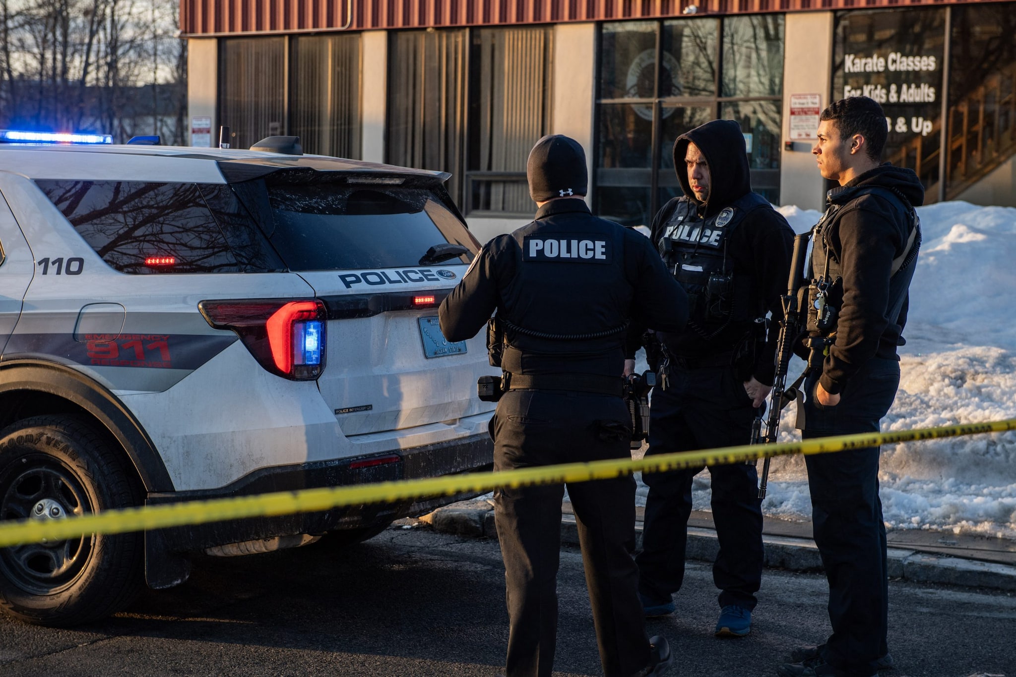 February 16, 2026 – Rhode Island Hockey ShootingGunfire during a high school hockey game in Pawtucket left two dead and three injured. Authorities described it as targeted, linked to a family dispute. Even local community sport proved heartbreakingly vulnerable. (APF Photo)