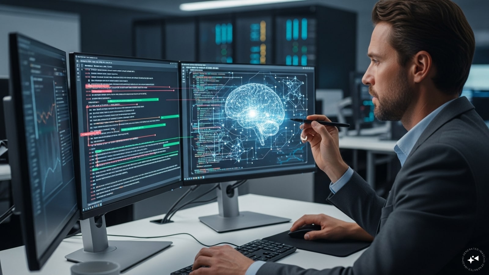 As highlighted in several artificial intelligence development studies and enterprise AI adoption reports, AI Trainers are becoming essential because advanced AI systems still need human experts to review outputs, correct mistakes and continuously improve machine learning models with real-world feedback. (IMAGE: AI-GENERATED/NEWS18) 