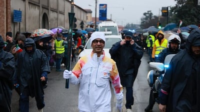 Abhinav Bindra carried the Olympic torch for Milan-Cortina 2026
