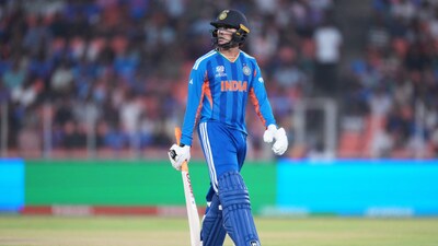 Abhishek Sharma walking off against Netherlands.(AP)