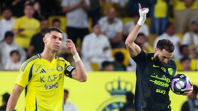 Al-Nassr's Cristiano Ronaldo and Al-Ittihad's Karim Benzema (AFP)