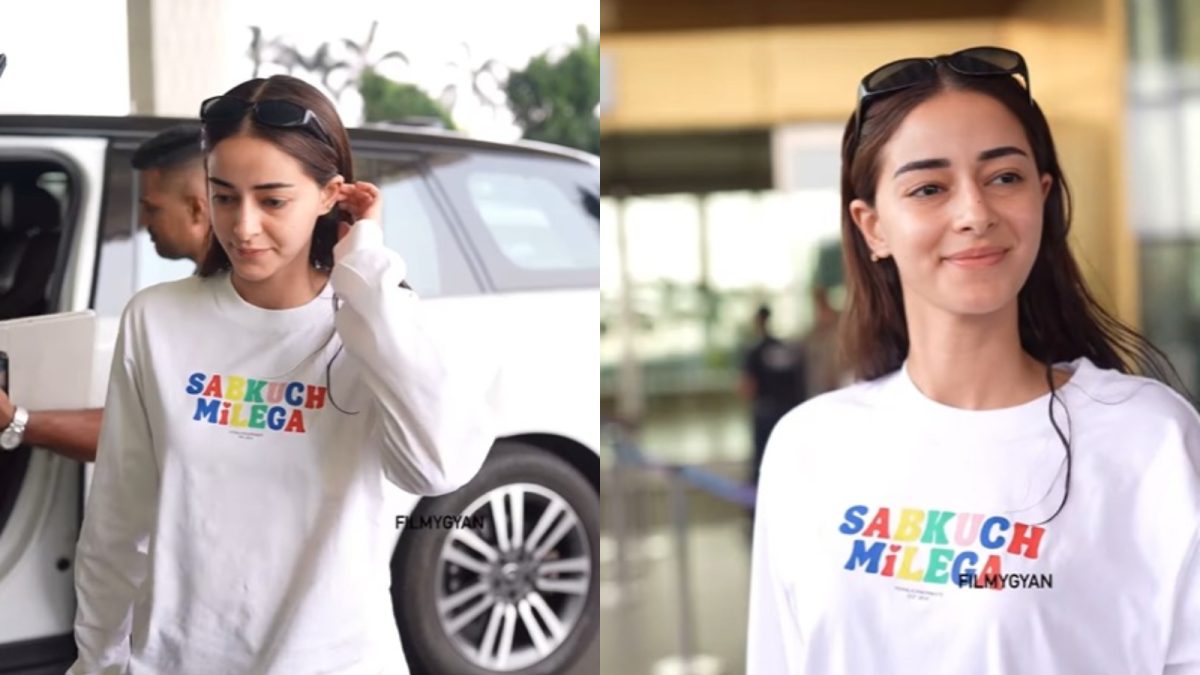 Ananya Panday Stuns In No-Makeup Airport Look, Greets Paps With A Smile | Watch | Bollywood News