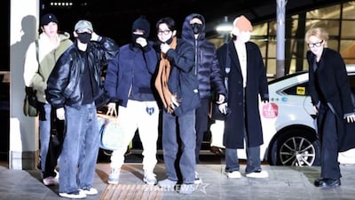 BTS members spotted travelling together.