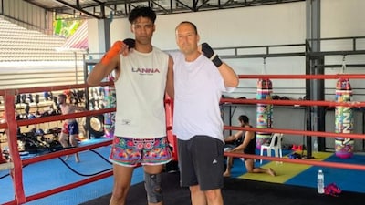 Babil Khan trains in Muay Thai in Thailand for a new project. 