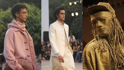 Creations by fashion designer Nikita Mhaisalkar, Vivek Karunakaran and Nitin Bal Chauhan (Images: Akshata Shetty)