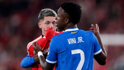 Benfica's Prestianni and Real Madrid's Vinicius Jr (Getty Images)