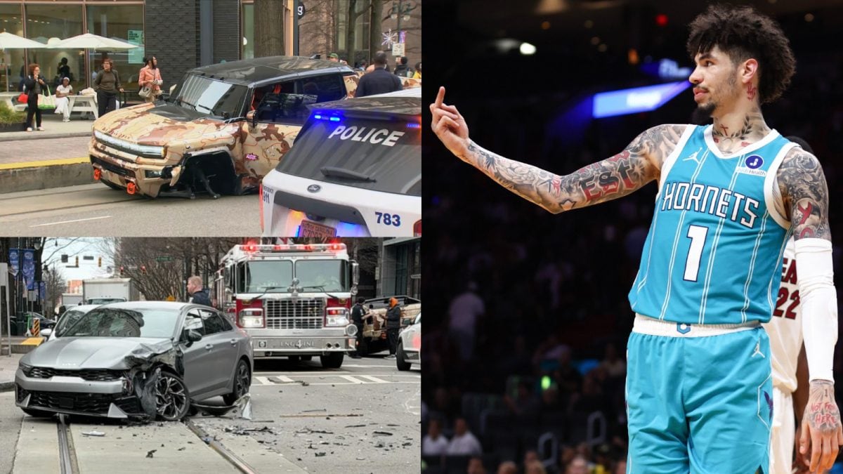 LaMelo Ball Involved In Two-Way Car Crash; Walks Away Afterwards | WATCH