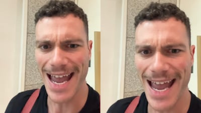 He was wide awake, gripping his seat and trying to process what was going on. (Photo Credit : Instagram)