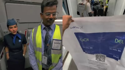 The man said he printed out a giant pass since he was “a bit blind.” (Photo Credit: Instagram)