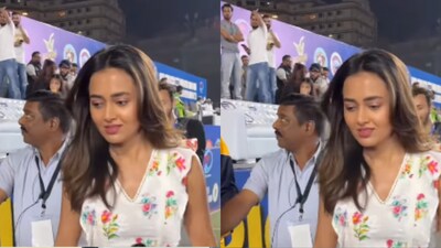 Tejasswi was spotted at the event in a short white dress.  (Photo Credit: Instagram)