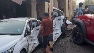 Viral Thar crash in Goa sparks outrage and sharp reactions.  (Photo Credit: X)