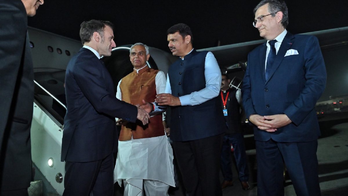 French President Emmanuel Macron Lands In Mumbai Ahead Of Key Talks With PM Modi