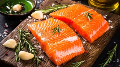 Fatty Fish: Fatty fish such as salmon, mackerel, sardines, and tuna are among the richest natural sources of Vitamin D and omega 3. (Image: Canva)