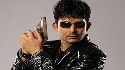 Kamaal R. Khan reacts to his arrest in a firing incident.