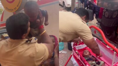 Mumbai police officer gifts cradle to mother and infant living on the streets. (Image: Instagram)