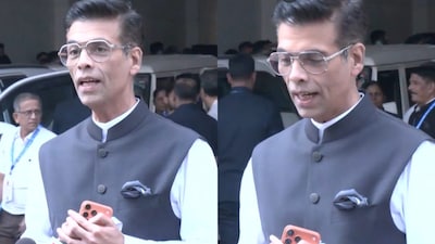 Karan Johar attended the RSS 100th-year event. (Photo credit: IANS)