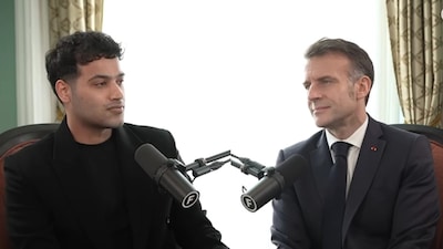 Raj Shamani has released a new episode of his podcast featuring French President Emmanuel Macron. (Image: YouTube/RajShamani)