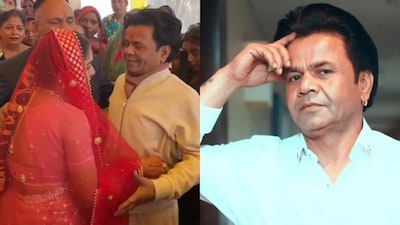 Rajpal Yadav hugs his niece during her vidai.