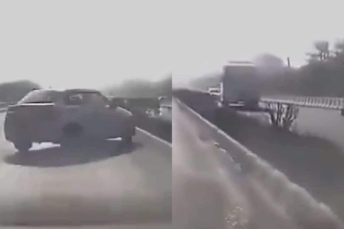 Overtaking Attempt Causes Major Car Crash In Bathinda, Driver Escapes Unhurt