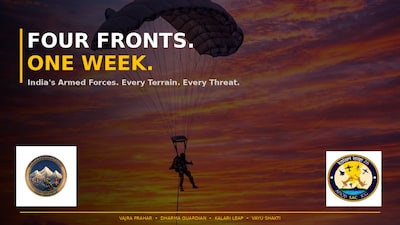 From the Himalayan peaks to the Arabian Sea, India's armed forces ran four simultaneous exercises this week, training, striking, and signalling all at once. (Image Courtesy: X/adgpi, X/IafSac)