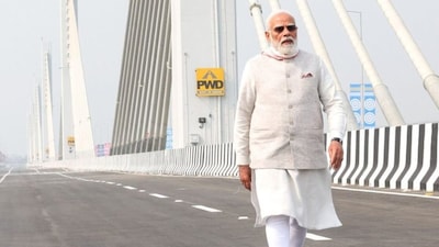 PM Modi inaugurated the Kumar Bhaskar Varma Setu over the Brahmaputra, enhancing connectivity, commerce, and access to Kamakhya Temple in Assam. (Image: X)