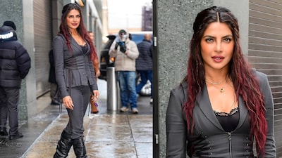 Priyanka Chopra turns heads in corset blazer and leather boots during the Bluff promotions