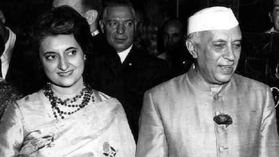 Indira Gandhi and Jawaharlal Nehru. File image/Facebook