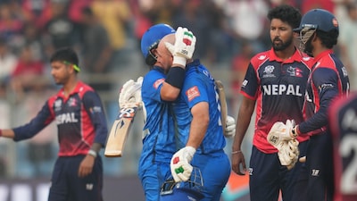 Italy players celebrate their win over Nepal.(AP)