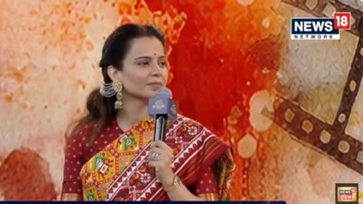 Kangana Ranaut at the Rising Bharat Summit. (News18)