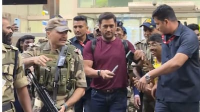 MS Dhoni arrives in Chennai for IPL 2026