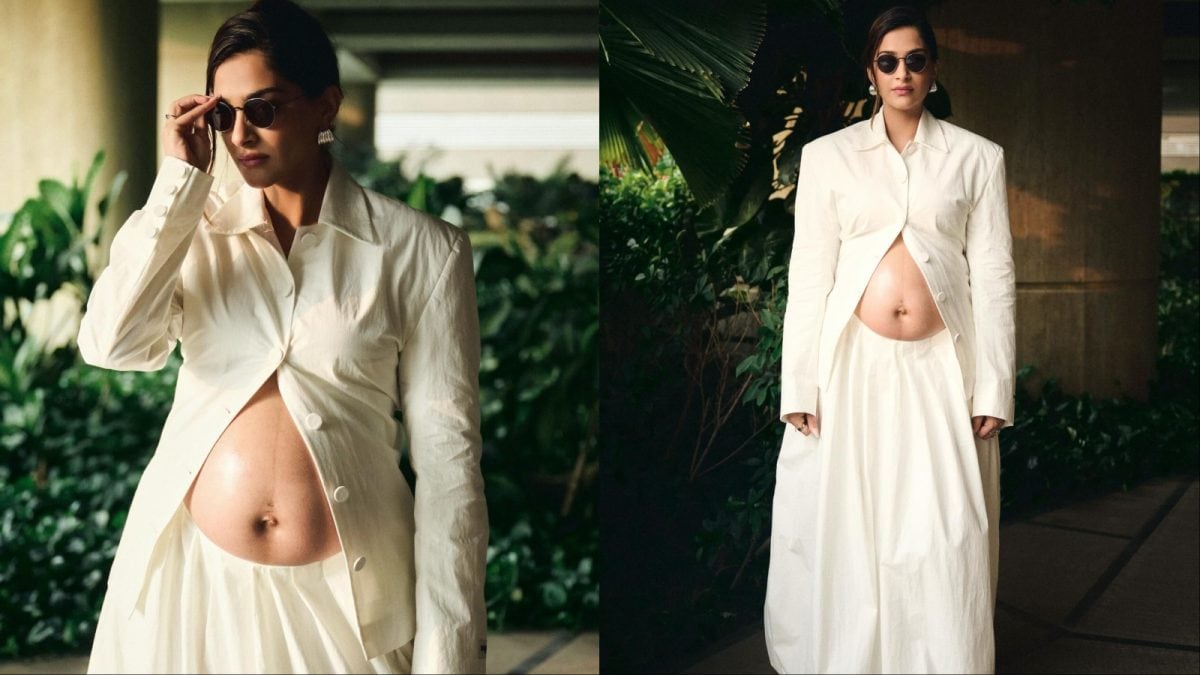 Mom-To-Be Sonam Kapoor Keeps It Luxe And Effortless In Custom Dhruv Kapoor Ensemble