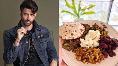 Hrithik Roshan shared a picture of his post-workout meal.