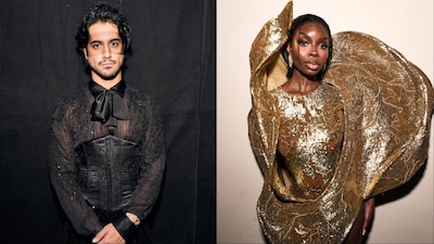 Tanishq’s Desert Diamonds Shine at Paris Couture Week with global celebrities Avan Jogia and Olandria Carthen.