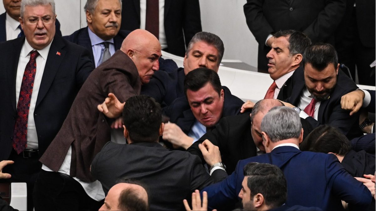 Clashes at Turkish Parliament As Opposition Attempts To Block Justice Minister's Oath | Video