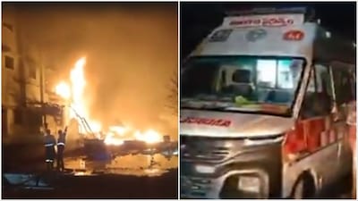 Explosion at a plant in Telangana (Video screengrabs/News18)