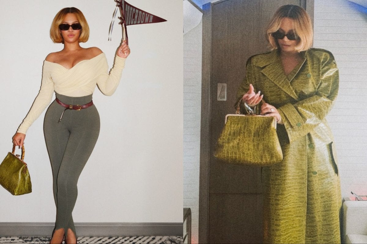 Beyonce Makes Low-Key Super Bowl Appearance In Ivory Blouse And Rowen Rose Trench