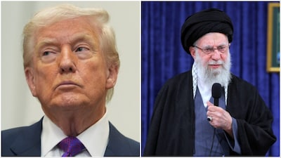 File photos of Donald Trump/Iranian Supreme Leader Ayatollah Ali Khamenei (AP)