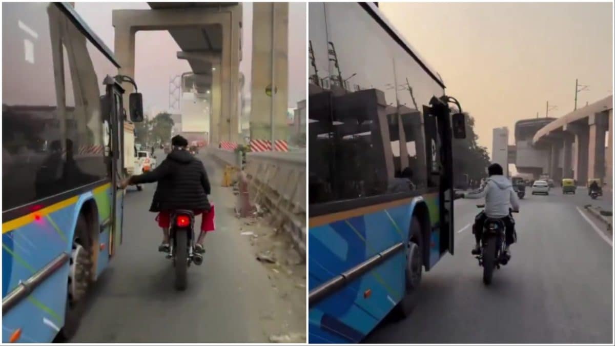 On Camera, Delhi Biker Opens Doors Of Moving Buses For Reels, Arrested