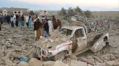Residents gather at the site, following the Pakistani airstrikes, in Bihsud district, Nangarhar province, Afghanistan (Photo: Reuters)