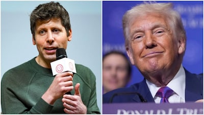 File photos of Sam Altman/Donald Trump (AP)