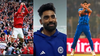 Mohammed Siraj rates Arshdeep Singh's CR7 celebration. (Picture Credit: AFP, PTI)
