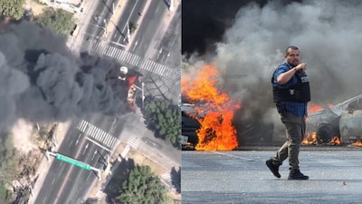 Drone footage from Guadalajara captured vehicles set ablaze, with thick plumes of smoke rising over Mexico’s second-largest city. (X)