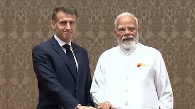Prime Minister Narendra Modi and French President Emmanuel Macron virtually inaugurate the H125 Light Utility Helicopter Final Assembly of Tata Airbus (ANI)