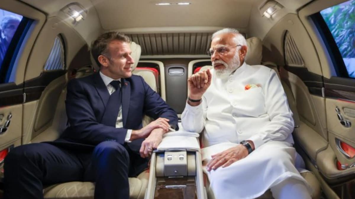 PM Modi, Macron Share Car Ride To India-France Innovation Forum In Mumbai
