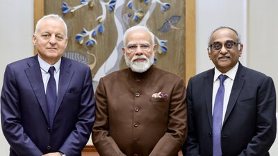 Prime Minister Narendra Modi meets Rolls-Royce CEO Tufan Erginbilgic. (Image Credit: X)