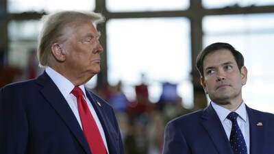 US President Donald Trump and US Secretary of State Marco Rubio