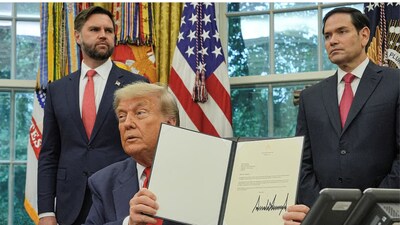 Donald Trump is informally weighing JD Vance and Marco Rubio as potential Republican leaders for 2028. (File image)