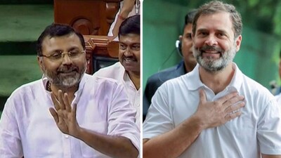 Nishikant Dubey attacks Rahul Gandhi